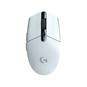 Logitech G305 LIGHTSPEED Wireless Gaming Mouse – White (910-005292) Wireless Gaming Mouse HERO Optical Sensor 200–12,000 DPI 6 Programmable Buttons LIGHTSPEED 2.4GHz Wireless Connectivity 1000Hz Report Rate (1ms Response) Up to 250 Hours Battery Life 1 × AA Battery USB-A Nano Receiver 10m Wireless Range Lightweight Design (99g) Onboard Memory for 1 Profile Windows macOS and ChromeOS Compatible White