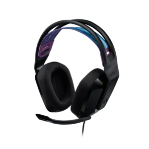 Logitech G335 Wired Gaming Headset – Black (981-000978) Wired Gaming Headset 40mm Neodymium Audio Drivers 3.5mm Audio Jack Flip-to-Mute Boom Microphone On-Ear Volume Control Lightweight Design (240g) Suspension Headband with Adjustable Strap Memory Foam Ear Cushions Compatible with PC Mac PlayStation Xbox Nintendo Switch and Compatible Mobile Devices