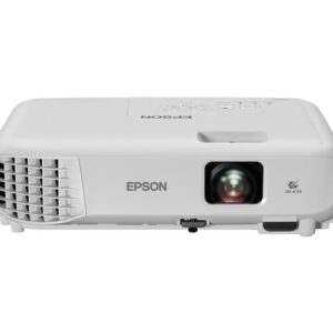 Full Specifications Specification Details Brand Epson Model EB-E01 Product Type Multimedia / Business Projector Epson SKU V11H971040* Projection Technology 3LCD LCD Panel 0.55" C2 Fine Native Resolution XGA 1024 × 768 Aspect Ratio 4:3 Colour Brightness 3,300 lumens White Brightness 3,300 lumens Contrast Ratio 15,000:1 Light Source 210W UHE lamp Lamp Life 6,000 hours Normal / 12,000 hours Eco Projection Size Up to 350" Zoom 1.35× digital Focus Manual Keystone Correction ±30° vertical / ±30° horizontal Colour Reproduction Up to 1.07 billion colours HDMI 1 × HDMI VGA 1 × D-sub 15-pin USB USB Type-B Built-in Speaker 2W mono Noise Level Approx. 37 dB Normal / 28 dB Eco Mounting Ceiling/table Colour White *Epson regional SKUs vary; V11H971040 is the European listing. Key Features 3,300-lumen brightness for clear presentations even in rooms with ambient light. XGA 1024 × 768 resolution for business and classroom presentations. 3LCD technology delivers equal colour and white brightness. 15,000:1 contrast ratio for defined images and deeper blacks. Large 30"–350" projection size, depending on distance and setup. ±30° horizontal and vertical keystone correction for easier positioning. HDMI and VGA connectivity for modern and legacy devices. Up to 12,000 hours lamp life in Eco mode, reducing maintenance frequency.